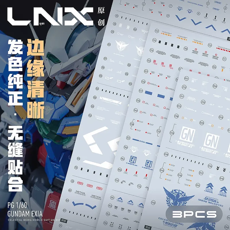 Model Kit Water Decal - LNX Original 1/60 PG Exia Model