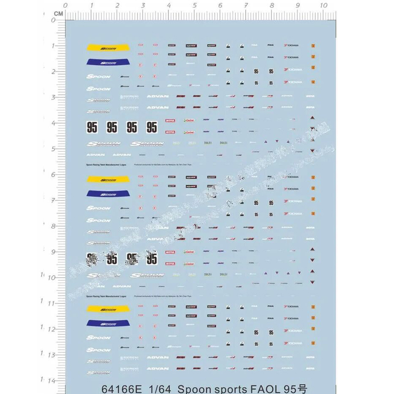 1/64 Spoon Sports Faol 95 Mode - đánh giá và giá Model Kit Water Decal