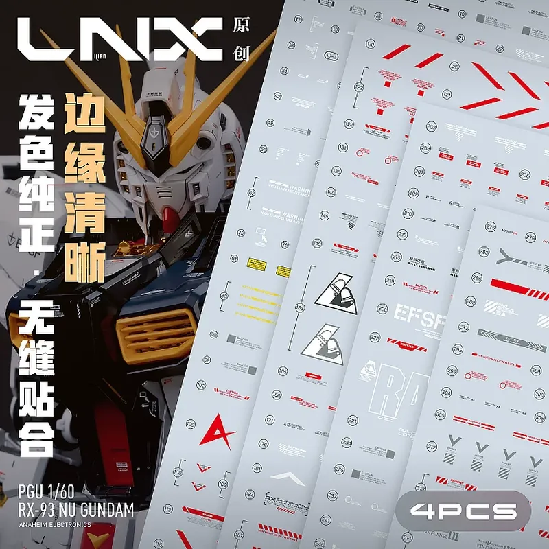 LNX Original 1/60 PG Unicorn G - đánh giá và giá Model Kit Water Decal