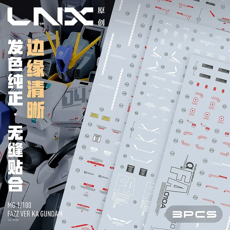 LNX Original 1/100 FAZZ Model  - đánh giá và giá Model Kit Water Decal