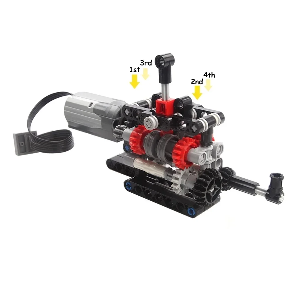 MOC High-tech 4 Speeds Gearbox - đánh giá và giá Model Kit Instructions
