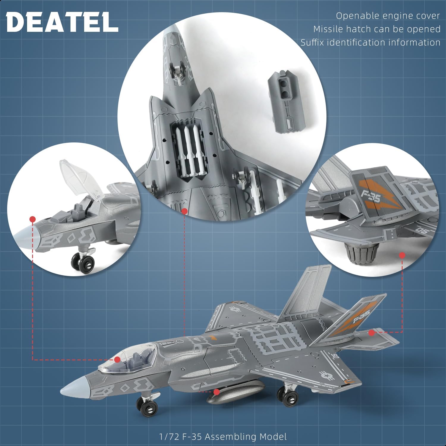 1:72 Scale F-35 Fighter Jet Qu - đánh giá và giá Model Kit Instructions