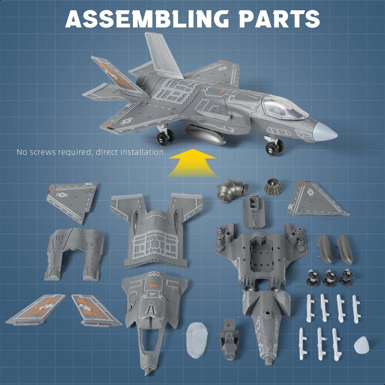 1:72 Scale F-35 Fighter Jet Qu - đánh giá và giá Model Kit Instructions